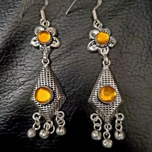 New Honey Topaz Orange Mystic Topaz 925 Silver Earrings.